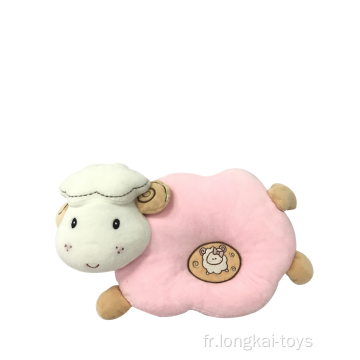 Peluche moutons bébé oreiller rose